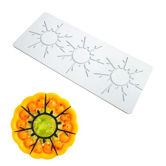 Silicone Fondant Mold Elk Flower Sun Shape Non-sticky Food Grade High Temperature Resistant Easy Release Candy Chocolate Food Cooking Mold