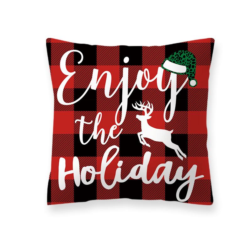 

Скандинавские Рождественские Подушки, Декоративная Наволочка для Подушки на Диван в Гостиную, Подушка для Спальни, Красная Клетка, Инс Трехмерная Подушка 45*45cm