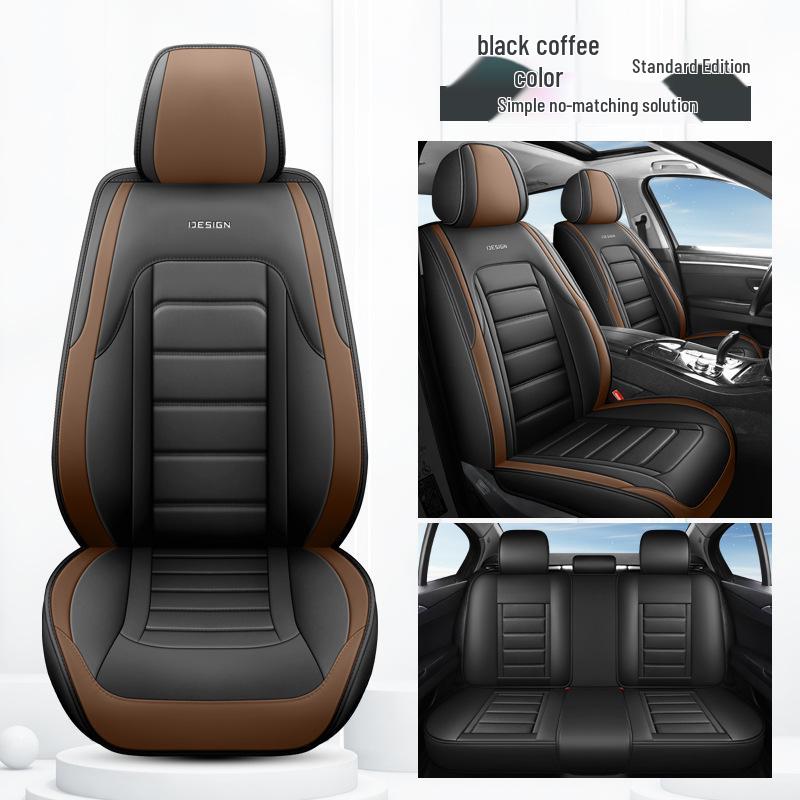 All-Season Leather Car Seat Covers & Cushions with Full Coverage