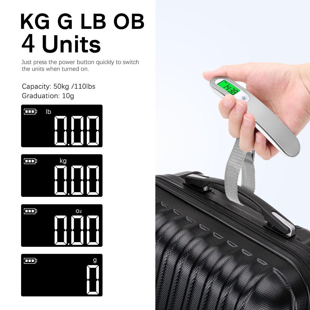 High-Precision Luggage Scale Backlit LCD Display Weighing Scale Digital Scale  Shipping