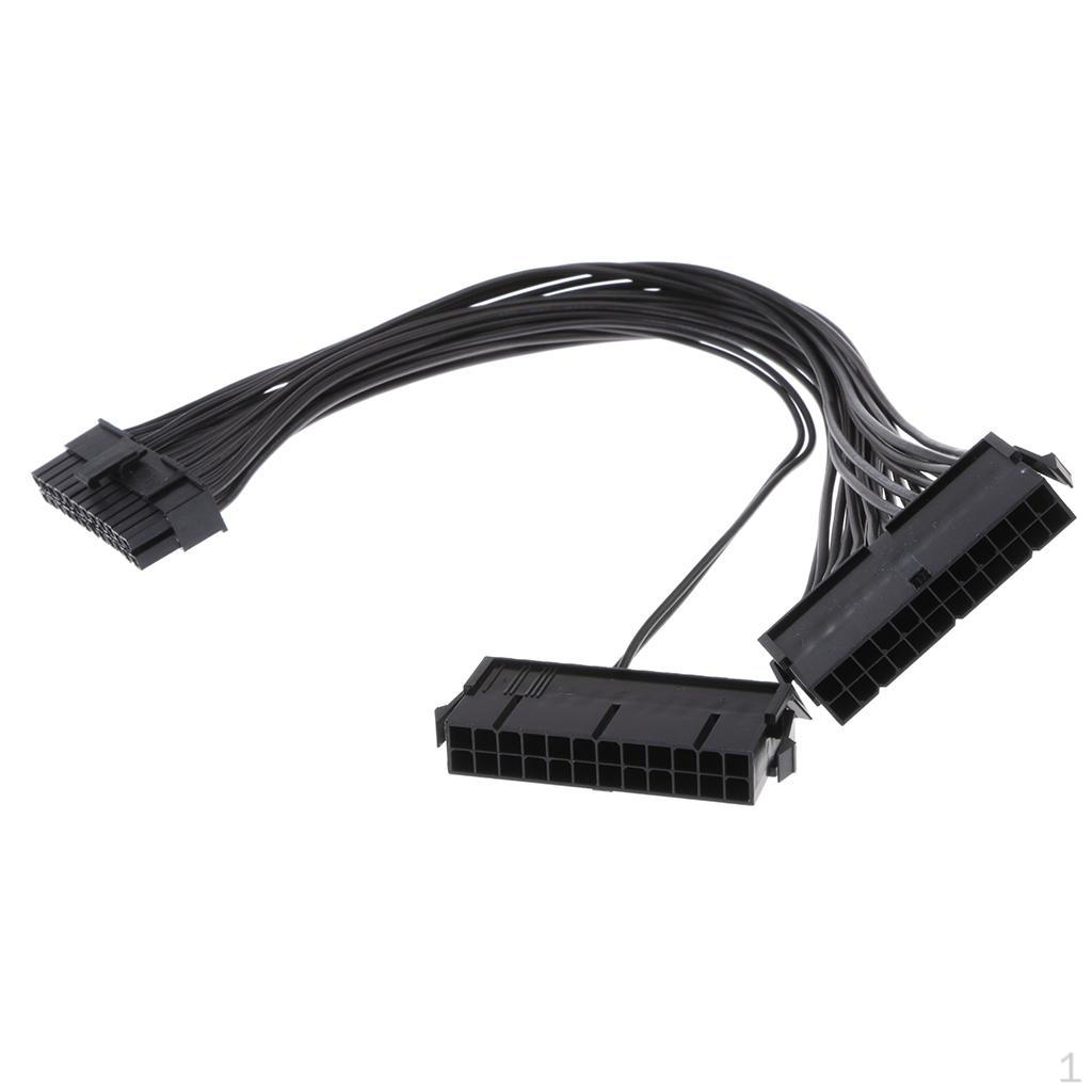 

Dual PSU Power Supply 24-Pin Adapter Cable Electronic Cord