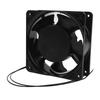 Compact Axial Fan with Metal Blades for Fireplace Inserts Designed To Operate Silently While Withstanding High Temperatures
