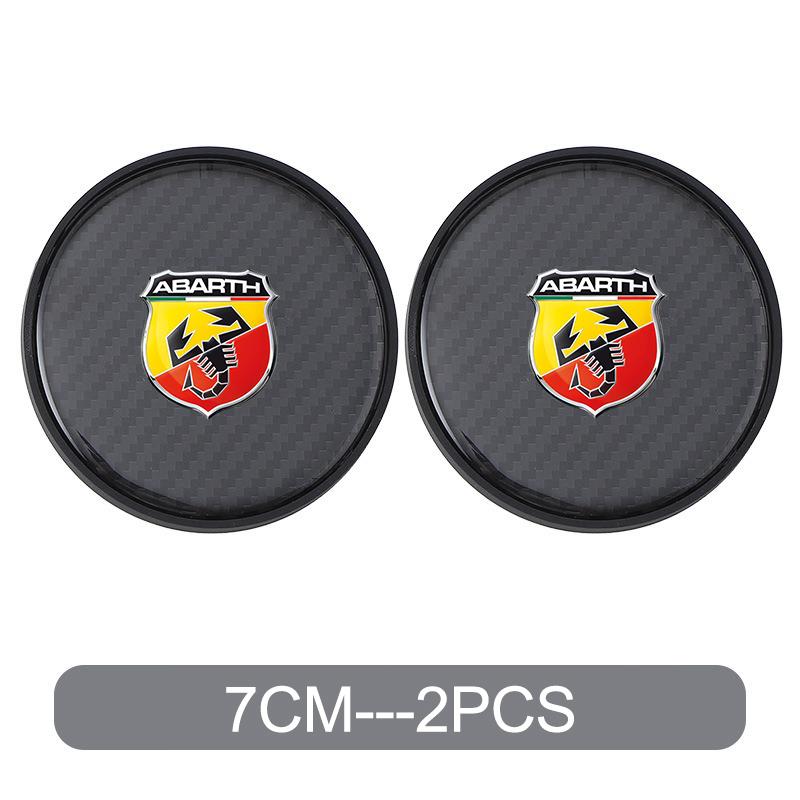 

2PC Car Water Cup Pad Non Slip Coaster Drinks Mat For Abarth Punto 124 500 595 695 500X 500e Car Interior Auto Accessories