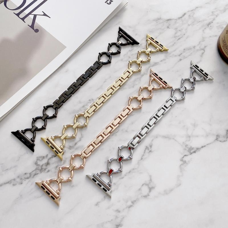 

Металлический ремешок для Apple Watch 6 5 4 3 2 SE 40 мм 42 мм 44 мм, новый ремешок для браслета, аксессуары для Apple Watch 8 7 41 мм 44 мм Ultra 49 мм