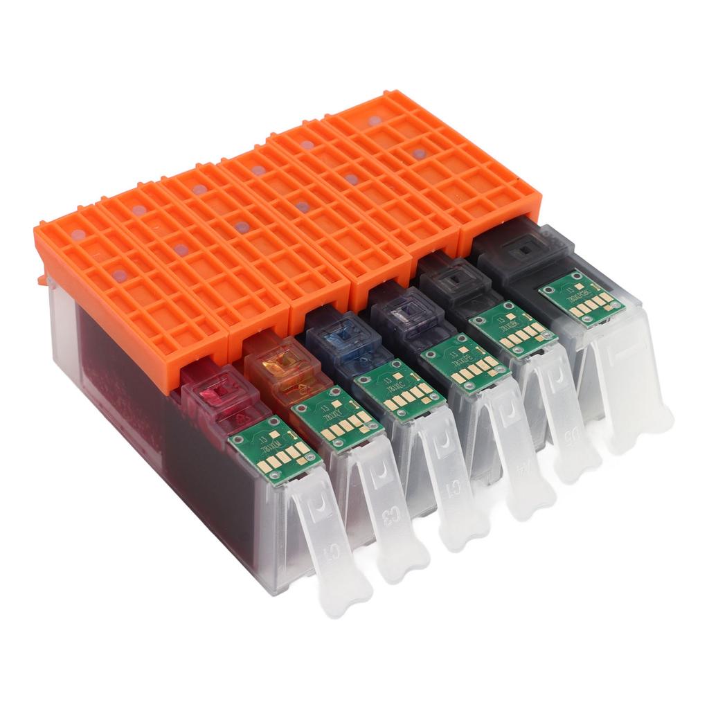 Ink Cartridge Clear Fadeless Smoothly Print Printer Cartridge for PIXMA TS707 TR8570 TS8170 BK BK C M Y PB