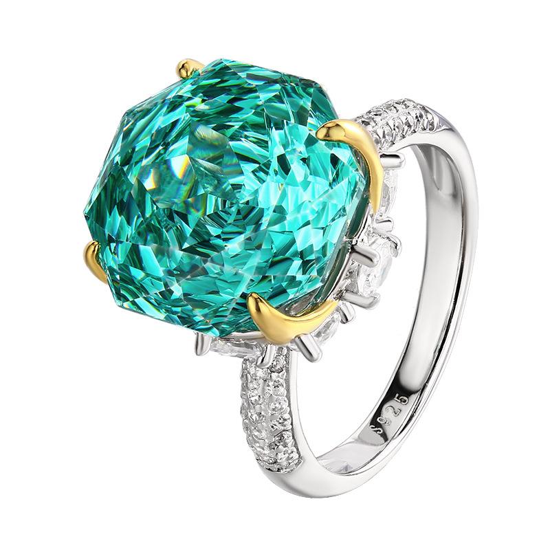 Jewelry Simulation Rose Cut Colorful Treasure Bud Ring Heroine Stone 14 * 14
