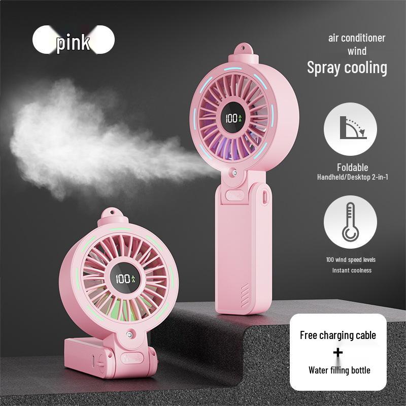 

High-Speed Mini Handheld Fan with USB Rechargeable Sprayer 230*93*26mm