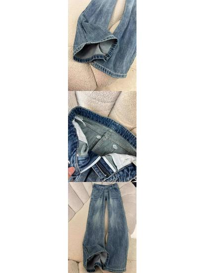 2025 Retro Plus Size Wide-Leg Micro-Flare Jeans for Women - Autumn/Winter