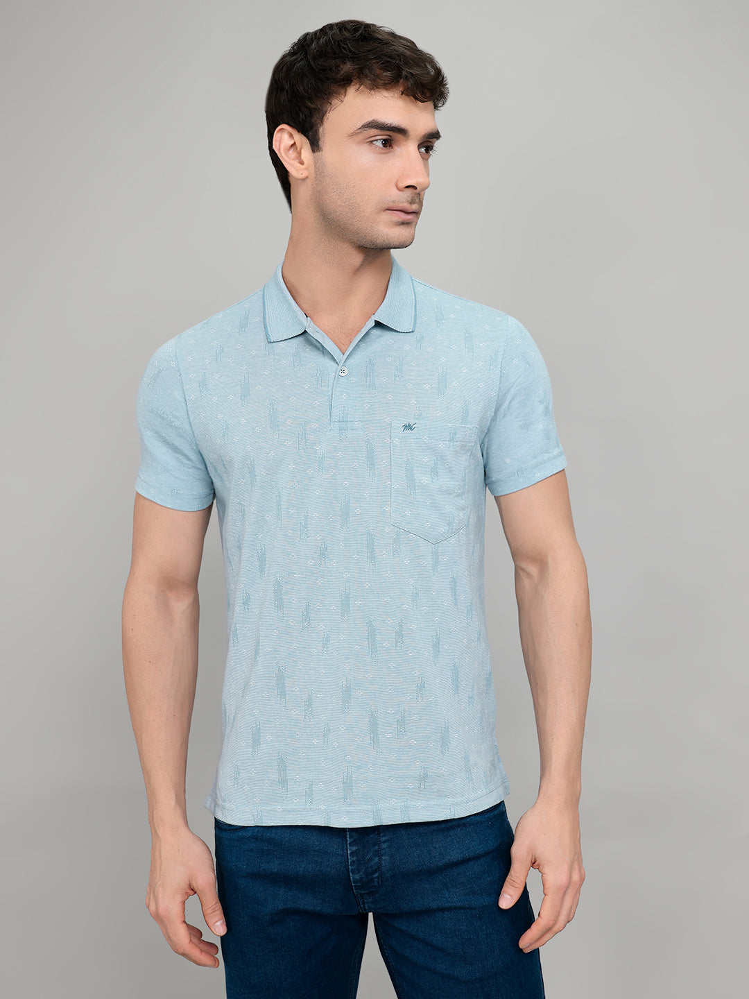 Monte Carlo Men Regular Fit Sky Tshirt L небо
