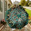 Mayan Calendar Inspired Umbrella: A Unique Blend of Ancient Art and Modern Functionality - Perfect for Outdoor Adventures, Travel Essentials 167