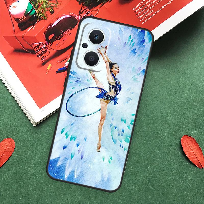 Gymnastics Oil Painting Case For OPPO Reno 10 11 12 13 14 Pro 11F 12F 13F 14F 7 8 Lite OPPO Find X9 X8 X5 Pro Cover