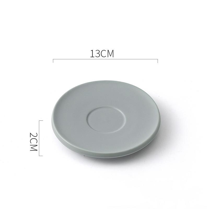 Circular Celadon Coral Dessert Plates, Ceramic Dining Plate, Tableware, Main Dish Plate, Art of Dining Table, Kitchen Utensils