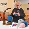 Wool Thread Holder Wooden Magnetic Yarn Holder, Tangle-Free Stand with 1/2 Rotating Spindle, Knitting Organizer Ball Spinner, Crocheting & Accessories