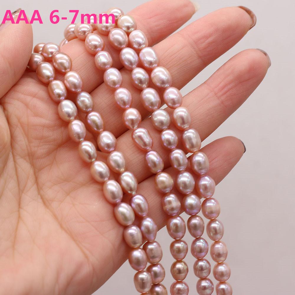 

1 нить жемчужных бусин в форме риса своими руками 2-7 мм для изготовления ювелирных изделий своими руками ожерелье браслет серьги аксессуары цепь 36 см 6-7mm