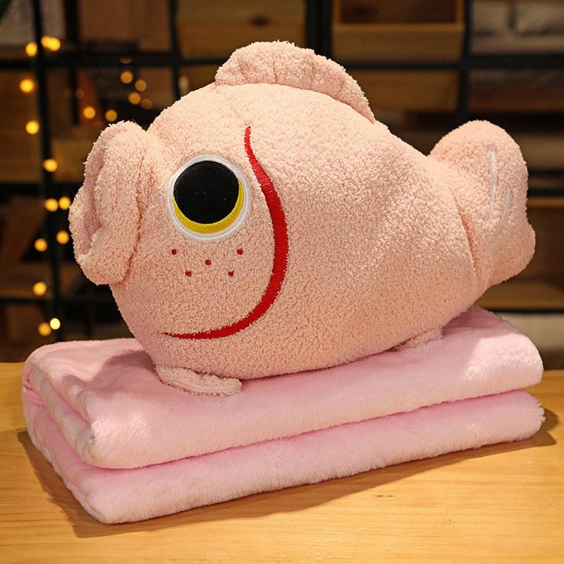 Creative Koi Fish Hand Warmer Pillow Plush Toy Home Sofa Pillow Cushion Office Nap Air Conditioning Blanket