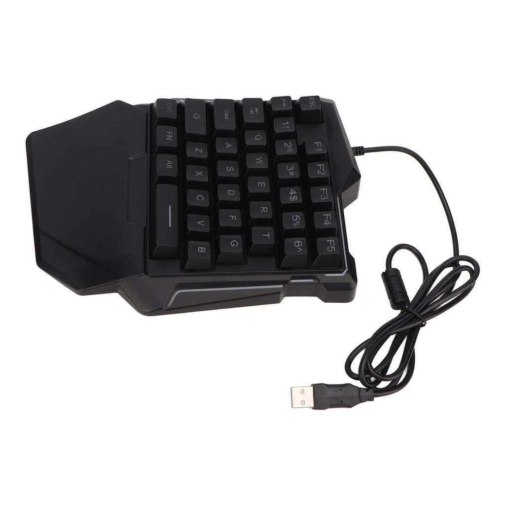 One Handed Gaming Keyboard 35 Keys Colorful Backlight Professional USB Interface Ergonomic RGB Keyboard for PC