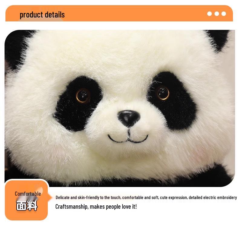 Large Persimmon Panda Plush Toy - Perfect Sleep Doll & Birthday Gift for Kids, Friends, or Lovers