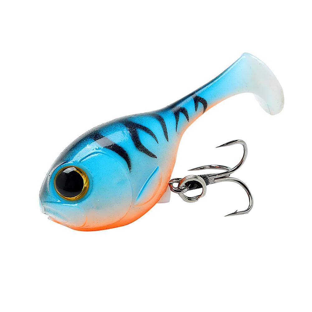 1Pc 60mm 9.7g Soft Lure Balloon Fish Lure Bait for All Fish Artificial Bait with Worm Barbed Hook Seawater Fishing Tackle
