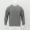 Men's Autumn/Winter Heavyweight Jacquard Checkered Crew Neck Long-Sleeved Sweater