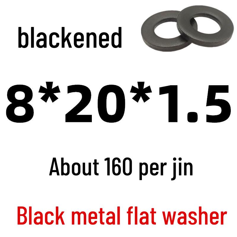 Thickened Black Iron Flat Washer for Screws, Non-standard Round Design