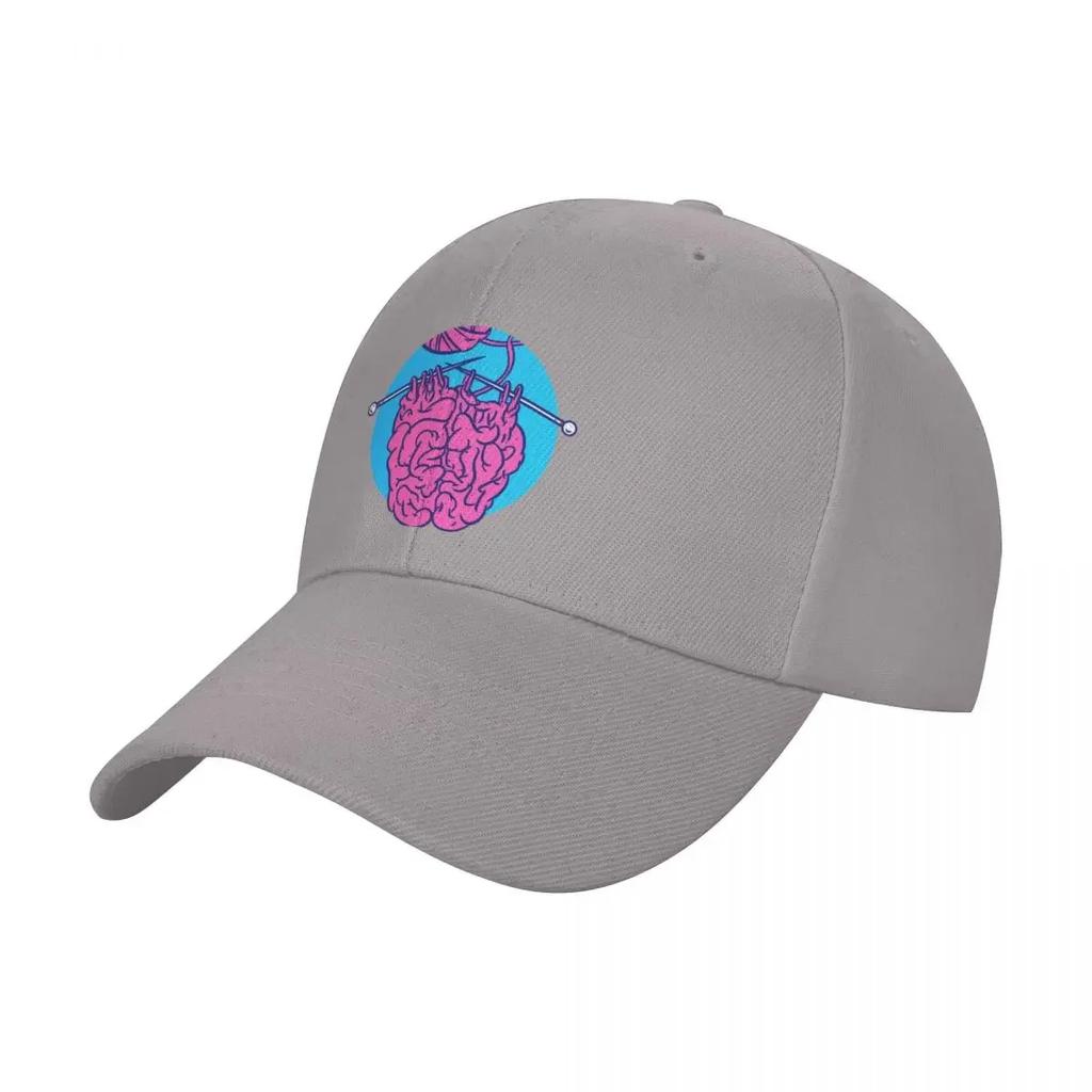 Knitting a Brain Baseball Cap Golf Wear Cute Military Cap Unisex Hat Baseball Cap Unisex Golf Wear Women's