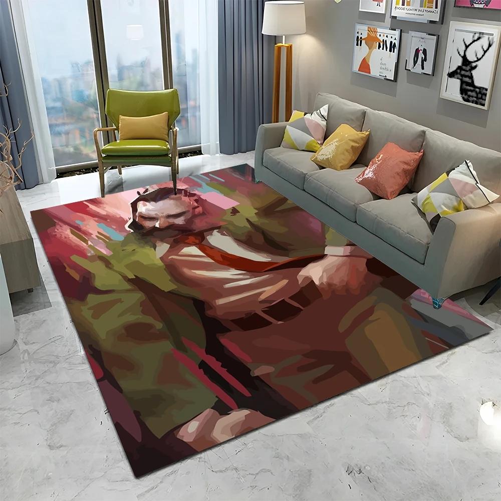 Disco Elysium Game Gamer Cartoon Carpet Rug for Home Living Room Bedroom Sofa Doormat Decor,kid Play Area Rug Non-slip Floor Mat