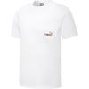 Puma Pocket Ss Tee With Solid Color Logo And Round Neck Unisex Tops White 671962-02