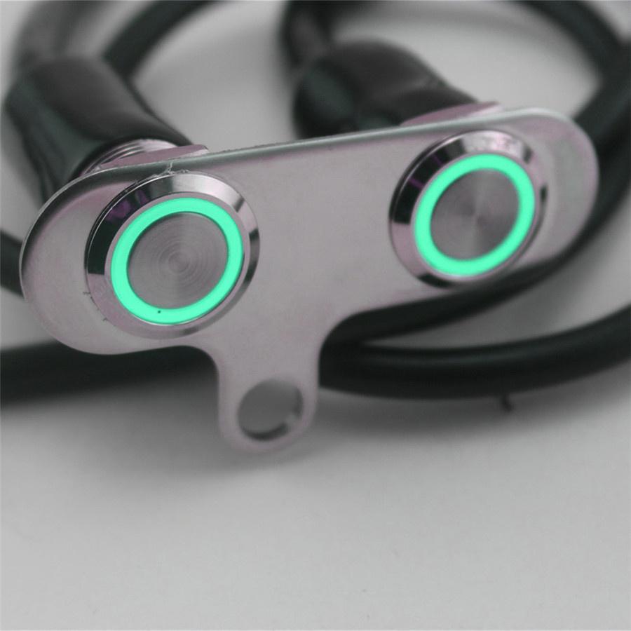 Motorcycle Handlebar Switch Self-return Reset Switch Button CNC Aluminum Alloy