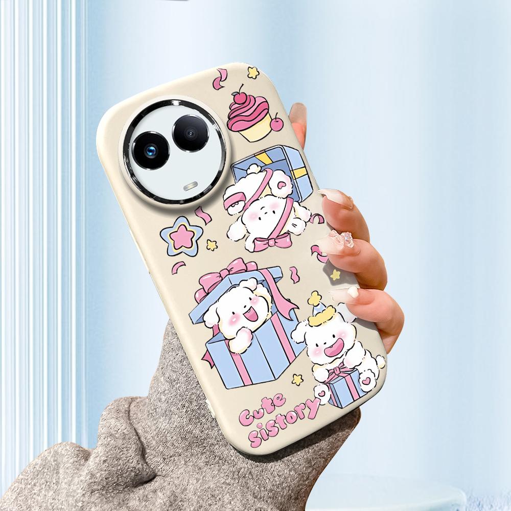 

Сплошной цвет с серебряным краем линзы, жирный корпус, мягкий ТПУ, жидкий силиконовый чехол, противоударный чехол для телефона для OPPO Reno Realme OnePlus Realme C21Y белый