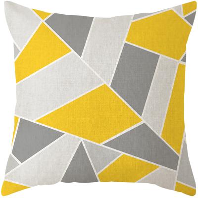 Nordic Yellow Gray Geometric Pillow Cover Home Decorative Pillows Geometry Deer Linen Pillow Case Cushion Cover Cojines Almofada