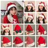 Santa Claus Christmas Hat Merry Christmas Decoration Elk Deer Cap Gift Red Plush Hat  Warm