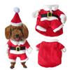 Adorable Red Christmas Santa Claus Pet Costume Outfit For Dogs And Cats With Hat And Cape