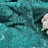 Lace Fabric 150x150cm for Dresses Clothes Sewing White Blue Hollowed-out Plain Cloth Heavy Press Yarn Three-dimensional Mesh