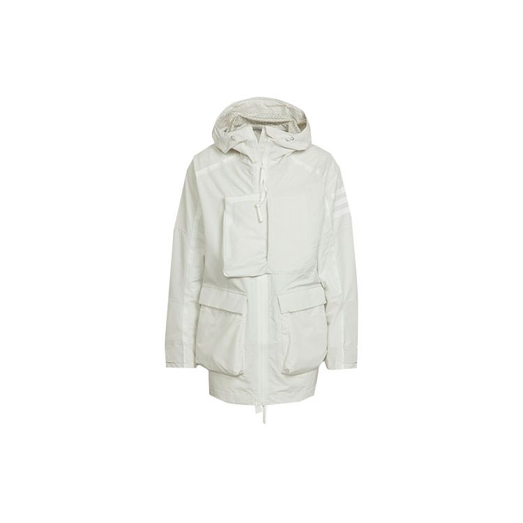 Adidas Xploric R Outdoor Однотонная куртка с капюшоном с длинным рукавом Мужские куртки Белый H65701 XS