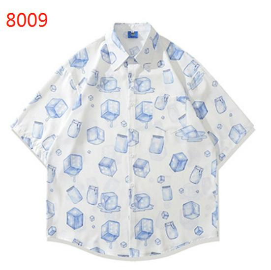 Hong Kong Style Vintage Sunflower Floral Shirt - Unisex Casual Short Sleeve