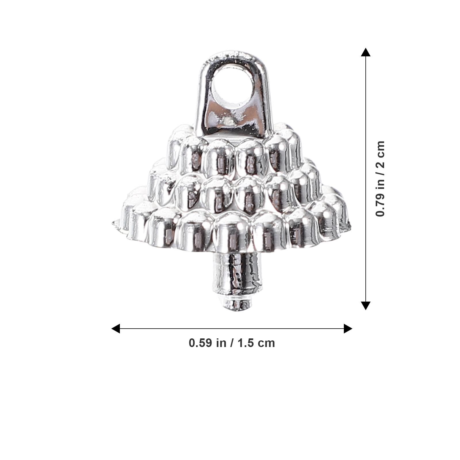 

1Set Hanging Balls DIY Fittings Unique Balls Fittings for Christmas Ball Caps Craft Decoration Supplies Pendant End other серебряный