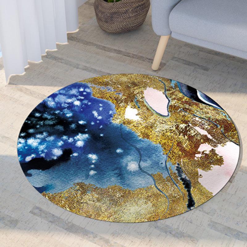 Round Carpet for Bedroom Rugs Living Room Decoration Home Room Decor Computer Table Chair Floor Mat Hallway Entrance Doormat