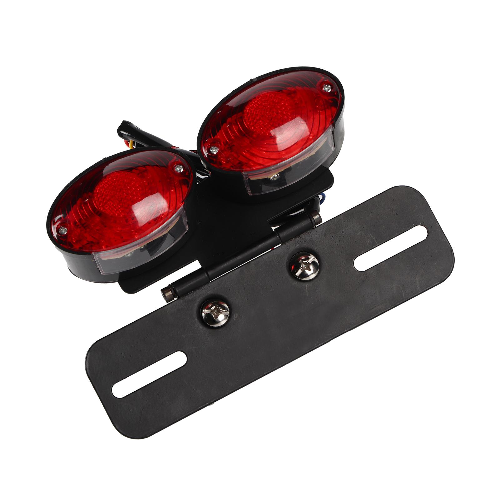 Motorcycle lamp dual Custom License Plate Holder rr Tail Lights