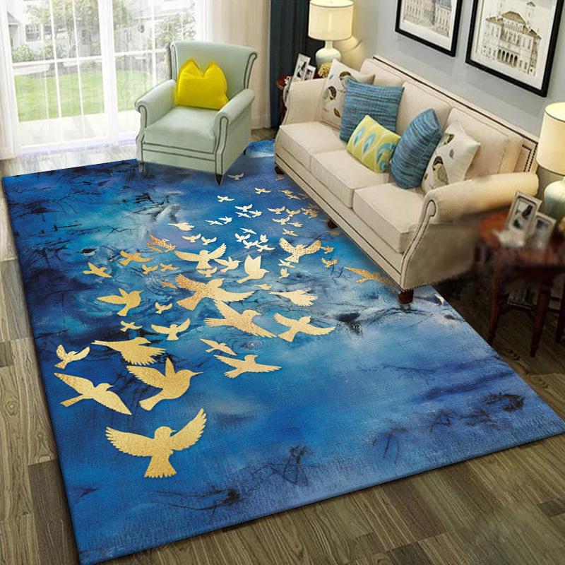 WTEMPO Marble Large Carpet for Living Room Bedroom Area Rug Washable European Tatami Mat Non-slip