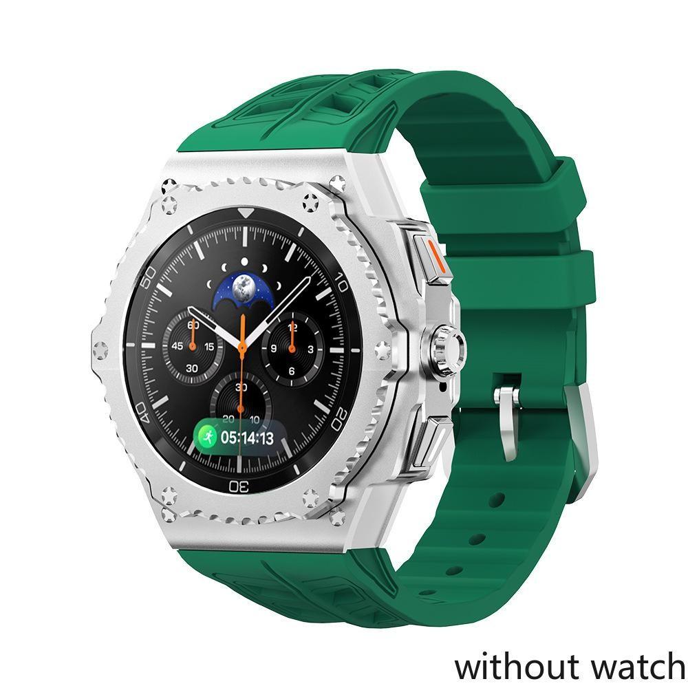 Luxury Mod Kit Alloy Metal Case For Samsung Watch 8 Classic 46mm Rubber Band For Galaxy Watch 8 Classic 46mm Kit Accessories