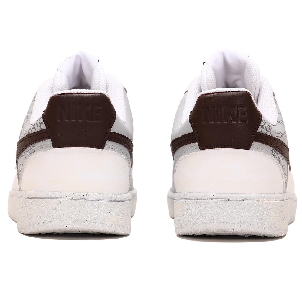Nike Court Vision 1 Abrasion Resistant Abrasion Resistant Low Top Skateboard Shoes Men's Gray Brown DH2987-101(Team804-)