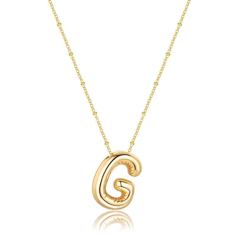 Glossy Titanium Steel Alphabet Necklace for Women - Non-fading, High-grade Letter Pendant On Clavicle Chain