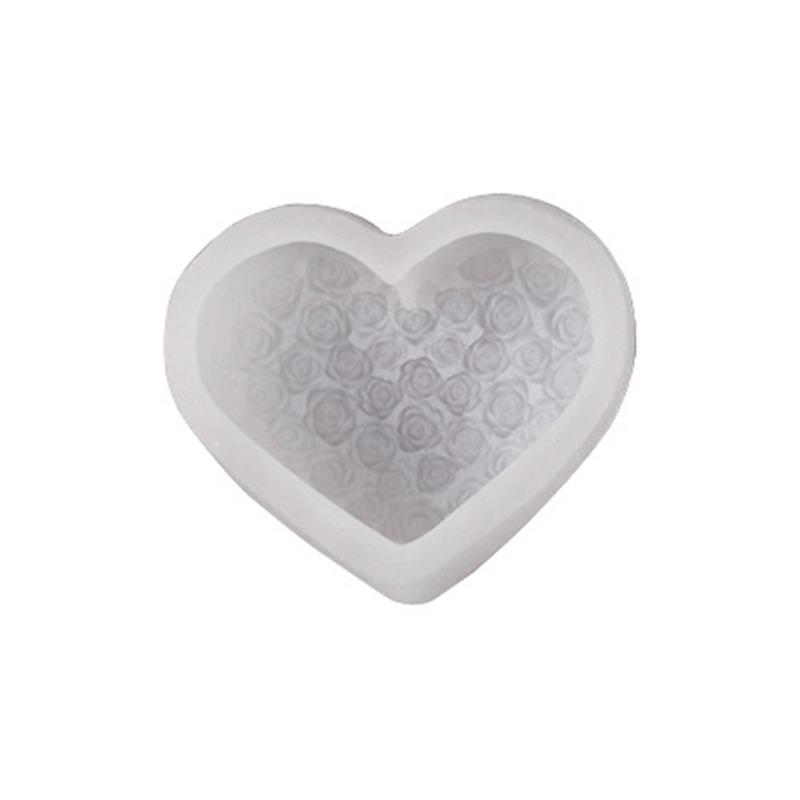 

3D Heart Rose Shape Silicone Candle Molds for Epoxy Resin Candle Soap Making Home Decoration Gypsum Silicone Molds