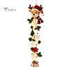 Snowflake Xmas Mantel Accents Glowing Christmas Door Hanger, Crochet Spiral Ornament with LED Lights, Snowman Santa Reindeer Decorative Winter