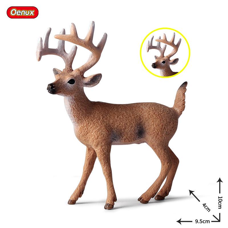 Cross-Solid Animal Simulation: White-Tailed Deer, Elk, Sika Deer Ornament - Christmas Toy Decoration