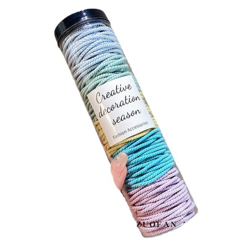 Barrel 100 Basic Seamless Hair Ring Thread Non-slip Head Rope High Ponytail Hair Rope Rubber Band