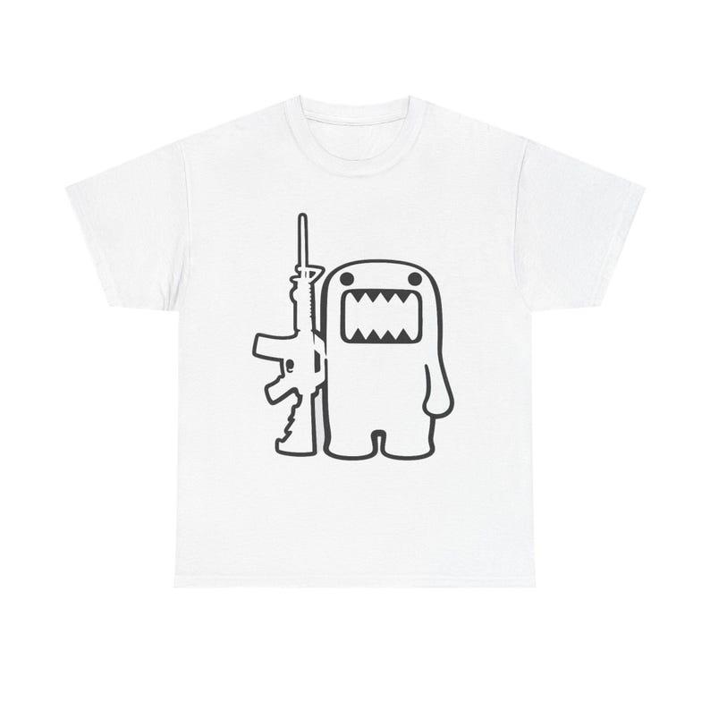 Domo Kun Tshirt Vintage Loose Oversized Unisex Print Tshirts For Unisex Unisex Fashion Hip Hop Casual High Quality Comfortable Tee