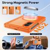Samsung Galaxy Z Fold 8 Case with Hinge Protection Magnetic Ring Built-in Screen Protector PC TPU Cover-Orange