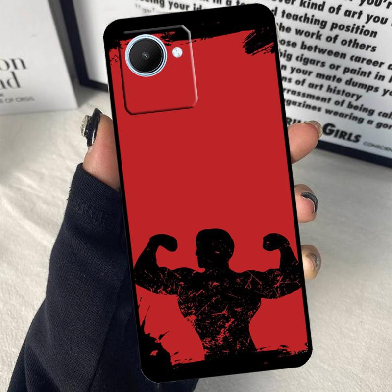 Bodybuilding Gym Fitness For Realme GT7 Pro GT6 C67 C65 C63 C61 C55 C53 C51 C71 C75 10 11 12 13 14 15 Pro Plus Case