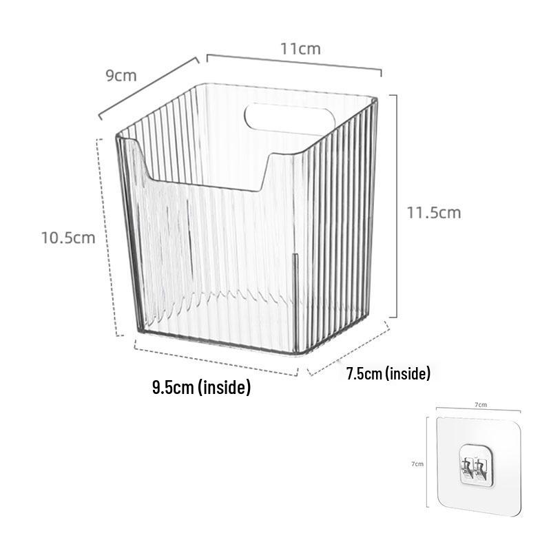Wall-Mounted Transparent Storage Box for Phone, Remote, Toothbrush, and Comb